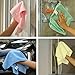 VibraWipe Microfiber Cleaning Cloth, Thick and Large Size 14.2 x 14.2 inches, 8-Pack, Green, Microfiber Cloth, Cars, Glass, Window, Dish Cloths, Machine Washable, Reusable, Lint-Free