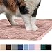 Gorilla Grip Original Premium Durable Cat Litter Mat, 35x23, XL Jumbo, No Phthalate, Water Resistant, Traps Litter from Box and Cats, Scatter Control, Soft on Kitty Paws, Easy Clean Mats, Light Pink
