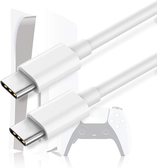 Amazon Co Jp Amazon Co Jp限定 うぃすたりあ Ps5 コントローラー用 Type C To Type C ケーブル 1m リバーシブル 充電 データ通信 日本メーカー ホワイト Wh ゲーム