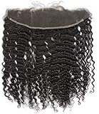 Brazilian Deep Wave Curly Full Lace Frontal Closure 13x4 with Baby Hair Brazilian Remy Human Hair Extensions Top Lace Front Closures Free Part Natural Color