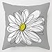 DUSEN Decorative Cute Throw Pillow Covers for Couch, Sofa, or Bed Set of 4 18 x 18 inch Quote Words and Bird Sunshine Flower Cusion Cover (Grey Bird Sunshine Flower)