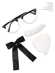 ALLAURA Old Man Colonel Sanders Wig + White Beard