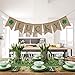 Tatuo Lucky Banner Irish Four Leaf Clover Banner Shamrock Burlap Banner Garland St. Patrick's Day Decorations