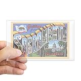 CafePress - Sacramento California Greetings Sticker (Rectangul - Rectangle Bumper Sticker Car Decal