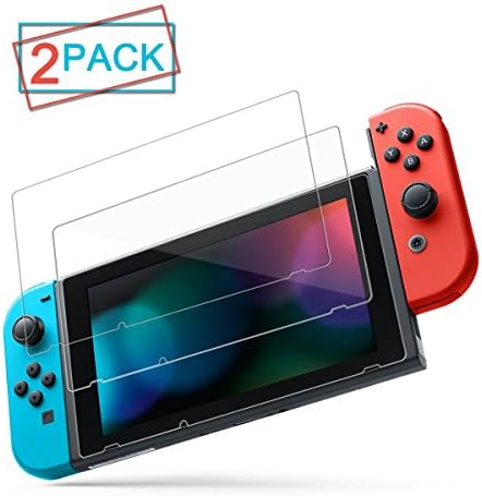 Aexagon Screen Protector for Switch, 2-Pack Tempered Glass [ANTI-SCRATCH] [BUBBLE-FREE] [ULTRA-CLEAR] for Nintendo Switch (Switch | 2Pack)