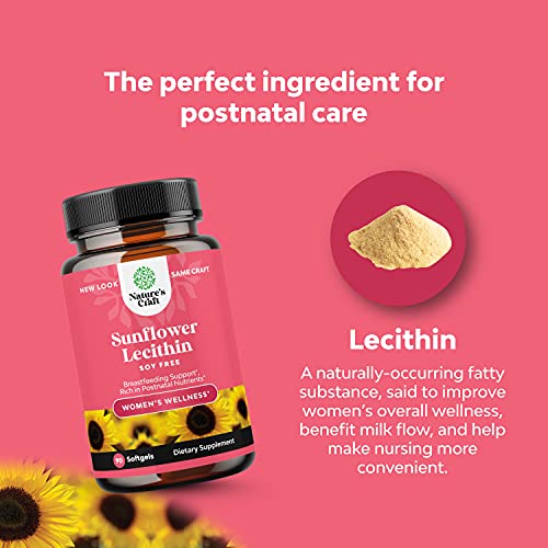 Sunflower Lecithin 1200mg Phosphatidylcholine Supplement Plant Based