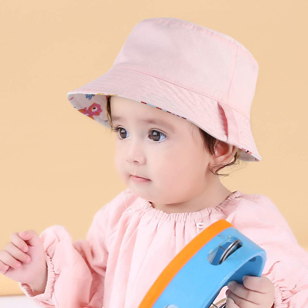 Bonnets Casquettes Et Bobs Vetements Cloudkids Chapeau Bebe Fille Ete Bob Bebe Anti Uv Upf50 Chapeau De Soleil En Coton Double Face Protection Voyage Camping Plage