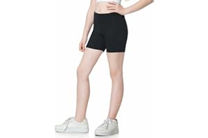 B&GCozy 3 Pack Girls Volleyball Shorts with Pockets Athletic Gymnastics Cheer Shorts Kids Yoga Dance Compression Shorts