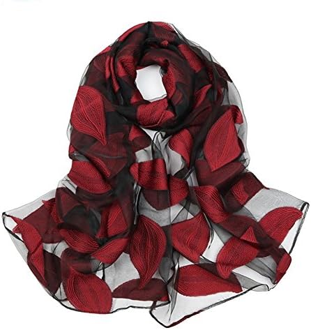 The New European Root-Cut Silk Scarf With Floral Red Scarf