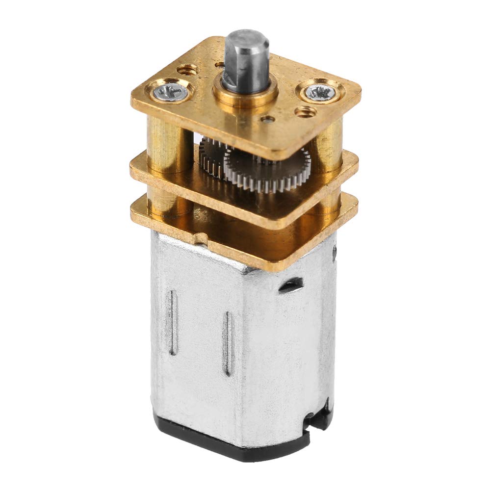 DC Gear Motor, Mini Metal Low Speed Motor with Copper Gearing for DIY Robot Models 3-6V