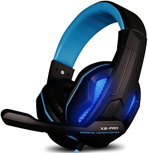 New Wayzon Professional 3.5mm Bass Stereo Noise-Cancelling Over-Ear Computer Gaming Headset HiFi USB Headphone with Mic and Volume Control for PS4 PC Tablet Laptop
