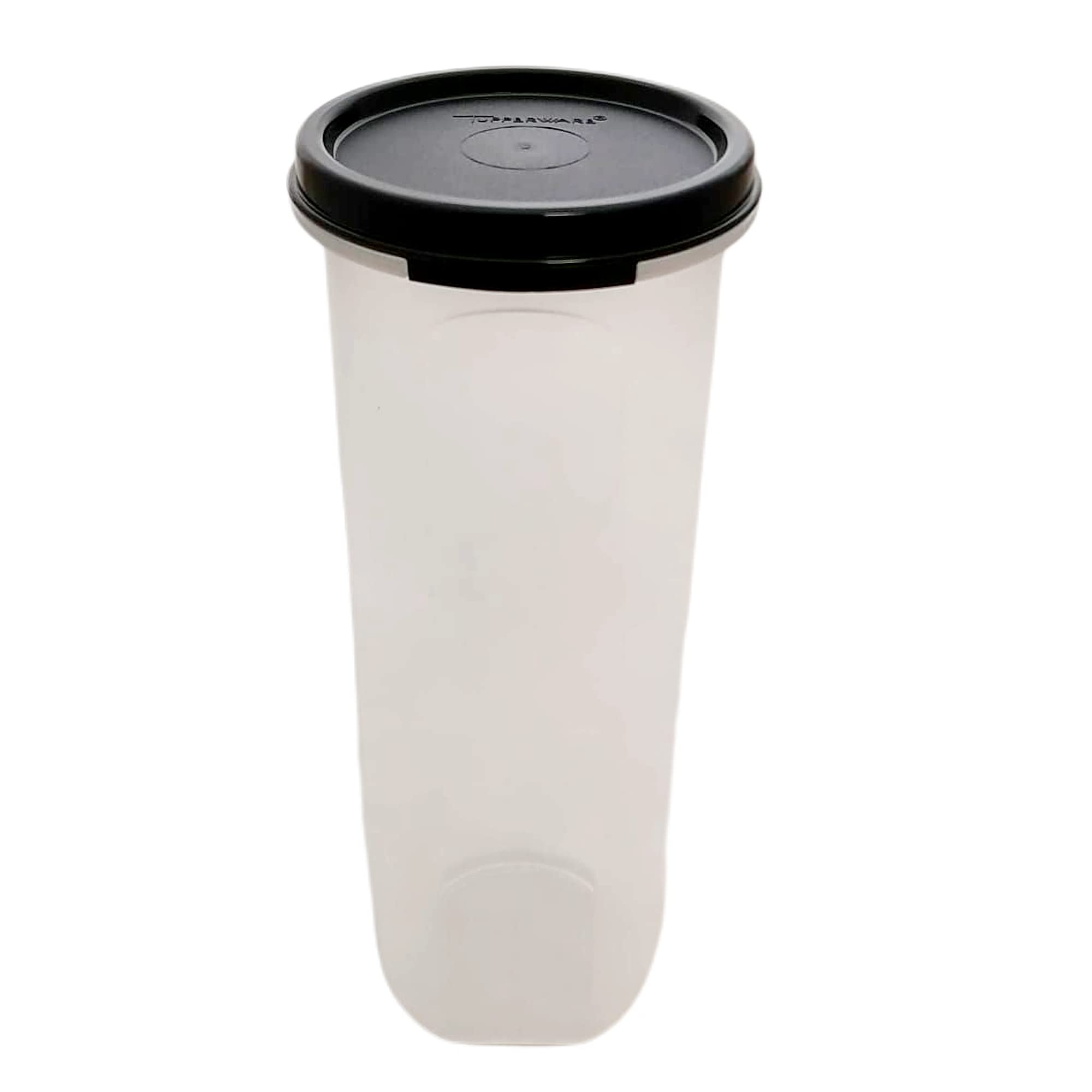 Tupperware Circular 890 ml Black Swim Round Tin Box Dry Storage Decorative Baking Magic Cans for Coffee Pads