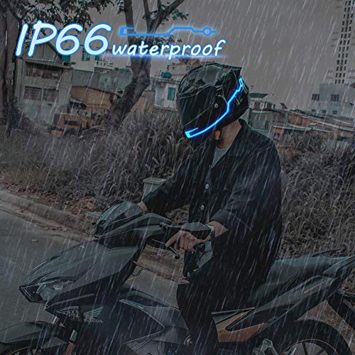Motorcycle Helmet Light Driving Signal EL Strip Led Flashing Night Riding Safety Signal Flashing Stripe Sticker Durable Kit