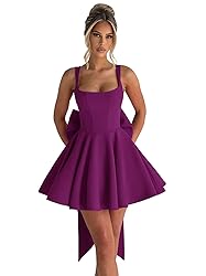 ouhati Teens' Mini Stretchy Satin Homecoming