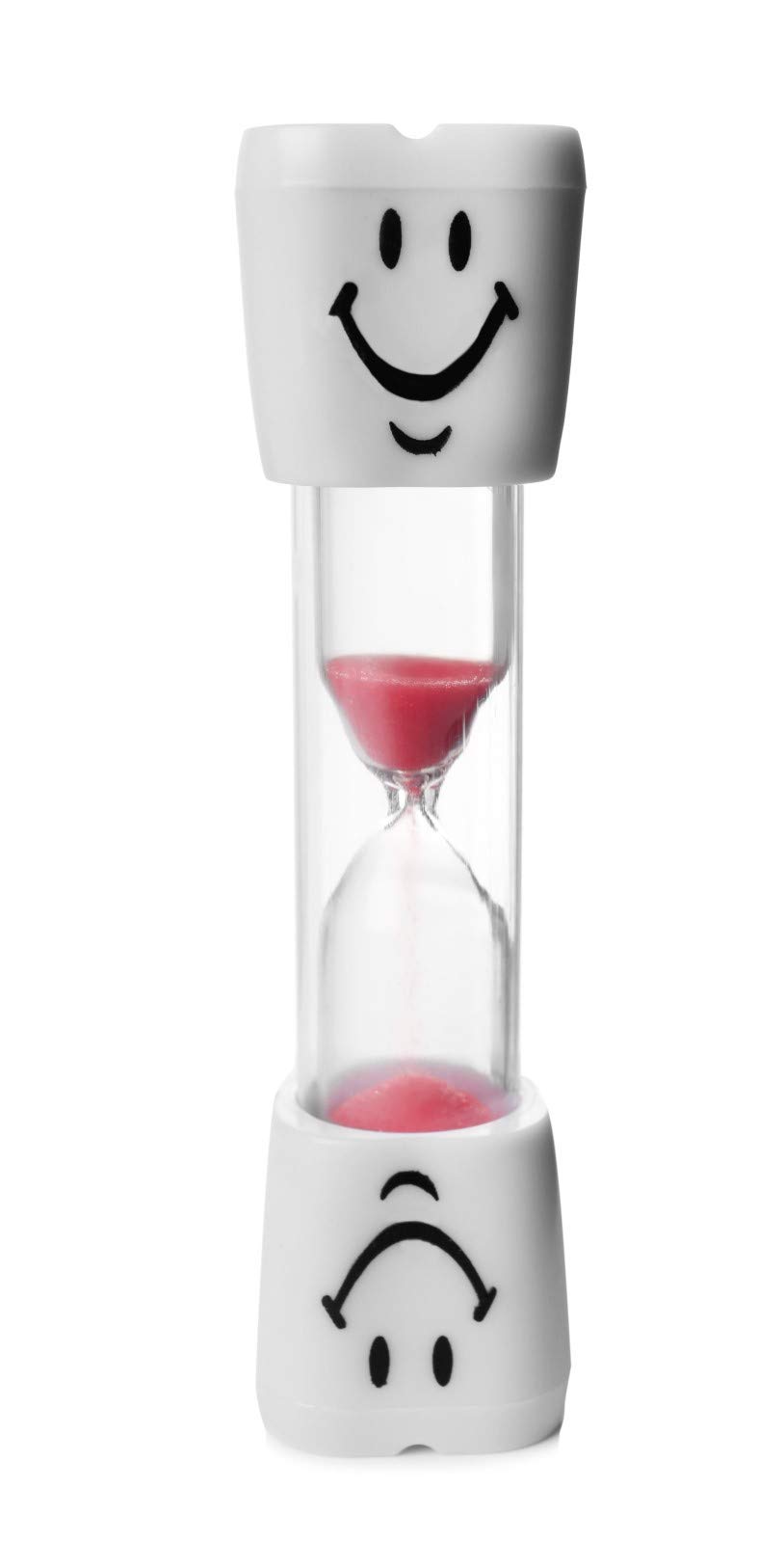 AKORD Children's Timer Hourglass Kids Sandglass Toothbrush, Red, 3 Minutes