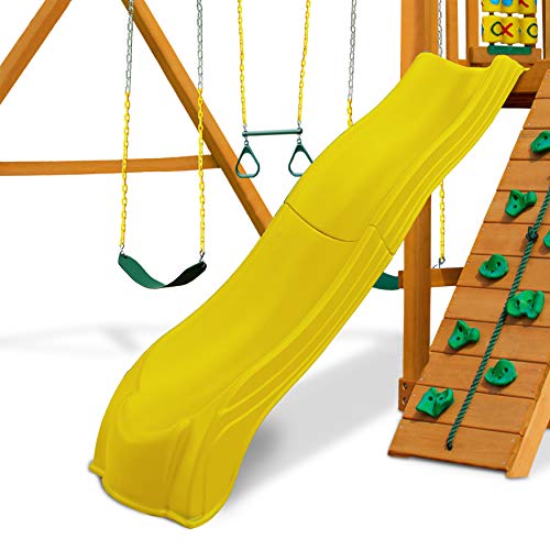 Swing-N-Slide WS 5031 Olympus Wave Slide 2 Piece Plastic Slide for 5' Decks, Yellow