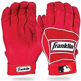 Franklin Sports MLB Adult Neo Classic II Series Batting Gloves, Red, Large