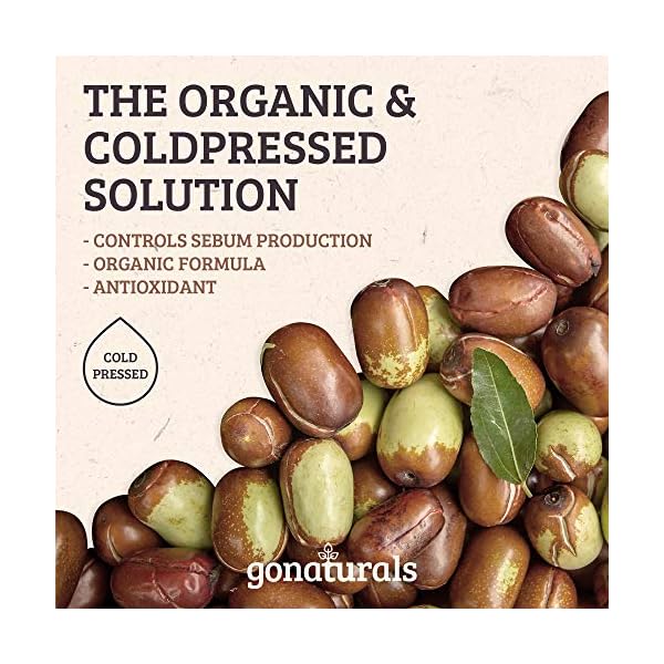 GoNaturals-Cold-Pressed-Jojoba-Oil-Organic-Jojoba-Oil-for-Hair-Pure-Jojoba-Oil-for-Dry-Hair-Achieving-Natural-Hair-Shine-A-Skin-Cleanser-and-Face-Moisturiser-for-Dry-Skin-100ml GONATURALS Organic Jojoba Oil for Skin & Hair Care - A Skin Care Face Oil & Organic Hair Oil Serving as A Face…