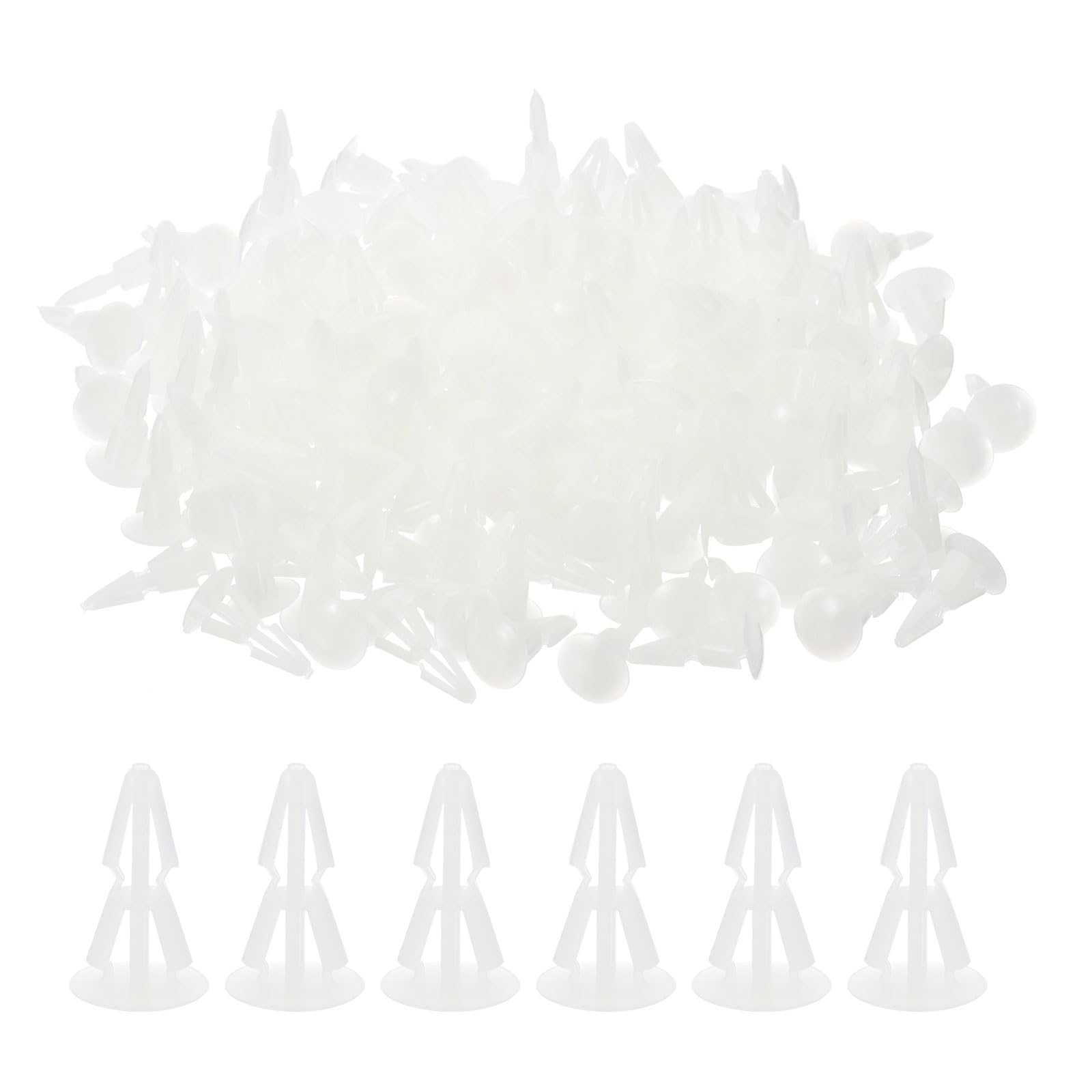 PATIKIL PCB Support Spacer, 200Pack 3.5mm/0.14" Supporting Height PCB Standoff Isolation Board Stand Column Round Head Plastic Support for PCB PC Board, White