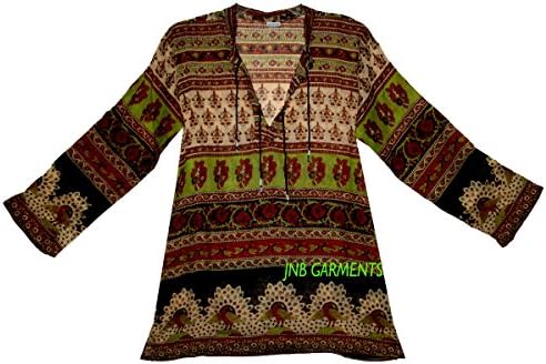 FOI Indian Vintage Cotton Top Hippie Women Ehs Blusa Dress Ethnic Blouse