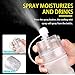 AURANY Mist Spray Water Bottle, Sport Anti-Leak Drinking Water Bottle with Mist Hydration 20oz (White)