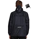 Men's Waterproof Hooded Rain Jacket Running Cycling Hiking Gear Windbreaker Lightweight Packable Raincoat