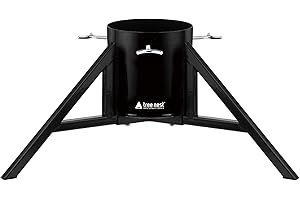 TREE NEST Ree Nest Christmas Tree Stand Base Tree Holder Modern Design for 8.5ft Real Trees Steel Stable for Xmas Tree Decoration Geometric (Medium, Black)