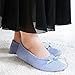 Barerun Women Elegant Cashmere Knitted Memory Foam Indoor Ballerina House Slippers/Shoes