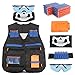 AMOSTING Tactical Vest for Kids, Adjustable Tactical Vest Kit for Nerf N-Strike Elite Series Toy Guns with Reload Clip, Refill Darts, Vision Goggles, Skull Mask, Wrist Band