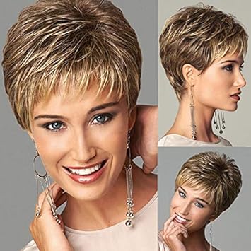 Amazon Com Beisd Mix Brown Blonde Wig Synthetic Wigs For Black