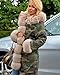 Roiii® Thickened Faux Fur Camouflage Parka Women Hooded Long Winter Jacket Overcoat