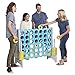 ECR4Kids Jumbo 4-to-Score Giant Game Set - Oversized 4-in-A-Row Fun for Kids, Adults and Families - Indoors/Outdoor Yard Play - 4 Feet Tall - Sky Blue