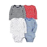 Carter's Baby Boys 4-pack Long-sleeve Bodysuits (24 months, sail)