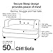Enchanted Home Pet Cliff Bed Ultra Plush Pet Bed, 34.5” L by 22.5” W, Grey