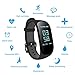 laucin Fitness Tracker, Z17 Activity Wristbands with Heart Rate Monitor: IP67 0.96''OLED Sports Bracelet Sleep Monitoring/GPS Track/Camera Control/Screen Brightness Adjustment for Android and iOS