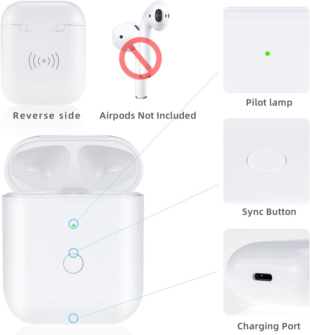 Charging Case Replacement Compatible with Air Pods Gen 1 2, Charger Case with Bluetooth Pairing Button - Image 5
