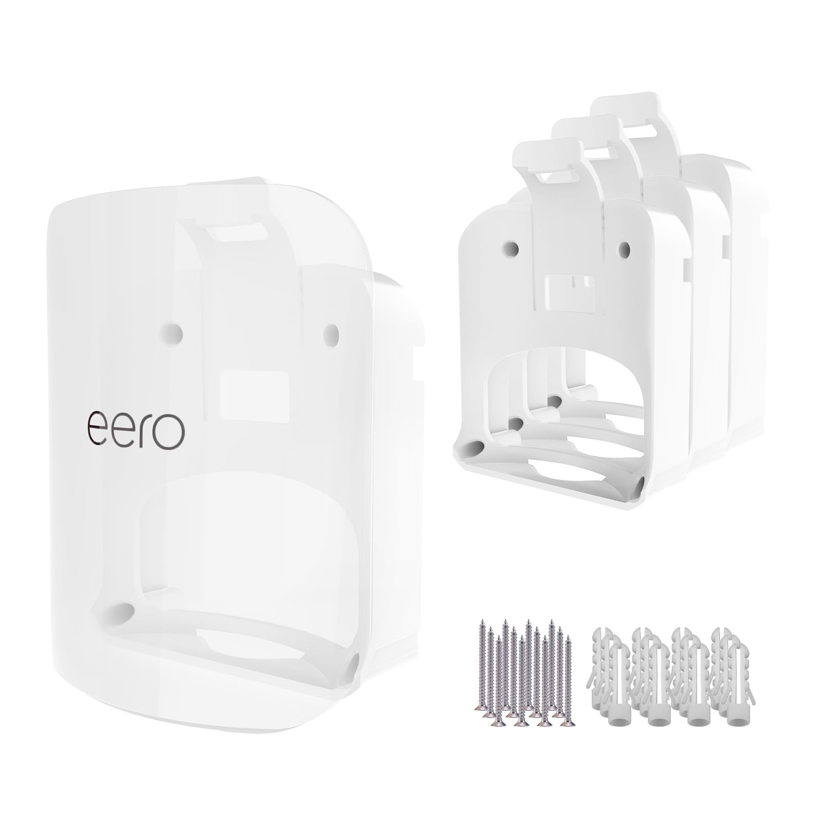 Photo 1 of ?Advanced Wall Mount for eero Pro 7 Router & Extender | Tri-Band Mesh Wi-Fi 7 Compatible, Easy to Install, Integrated Cable Management (3 Pack)