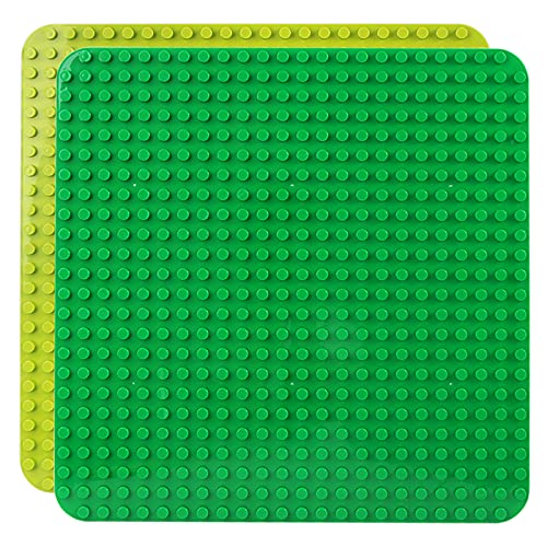 Large Building Plate Compatible with Duplo Plates, Large Base Plate, 38 x 38 cm Plate Set for Creative Play, Educational Toy