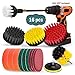 16 Piece Drill Brush Attachments Set, 5 Inch Scrub Pads & Sponge, Buddy Pro Power Scrubber Brush Kit with Extend Long Attachment All Purpose Clean for Grout, Carpet, Tile, Sink, Bathtub, Kitchen, Boat