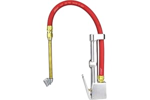 MILTON New & Improved - Tire Inflator Gauge with Dual Head Air Chuck 15” Air Hose 10-160 PSI (Box of 5)