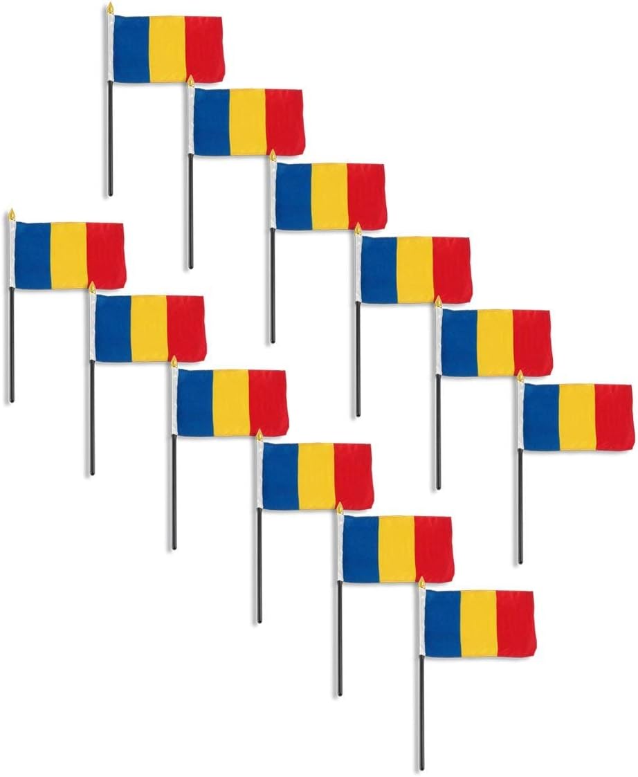 Romania flag 4 x 6 inch (12 PK)