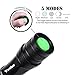 Super Bright Cree Tactical Led Flashlight with Rechargeable 18650 4200mAh Battery,AC Charger and 5 Light Modes,Bike holder bar,Green Gift Box
