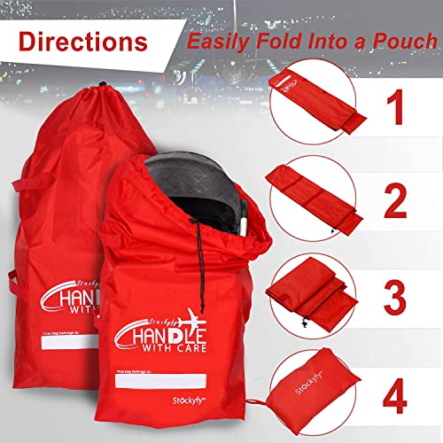 Stockyfy Stroller Travel Bag for Airplane, Gate Check Bag with