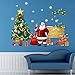 Santa Claus Christmas Tree Gifts Wall Decals Kid's Living Room Bedroom Shop Window Removable Wall Stickers Murals DIY Home Decorations Art Decor Merry Christmas Wall Stickers (Merry Christmas)