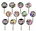 Splatoon Cupcake Picks Double-Sided Images Cake Topper -12, Video Game Truck Party Inklings Squid Sisters Paintball Shooter
