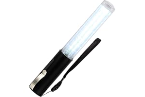 WOONEKY 26cm White Luminous Glow Stick LED Cheering Wand for Concerts and Traffic Control, Reusable Party