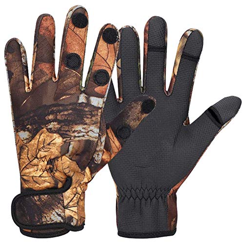 Angelhandschuhe LLMZ 1Pcs Neopren Handschuhe Angeln Angelhandschuhe Fishing Gloves für Paintball Angeln Fotografieren…