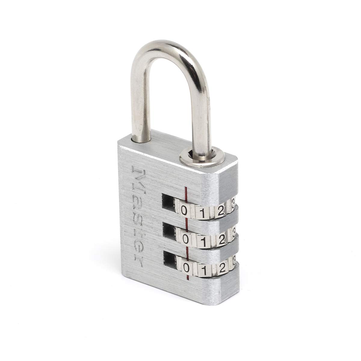 Master Lock 7630EURD Combination Padlock in Aluminium, Grey, 3 x 6,5 x 1,3 cm