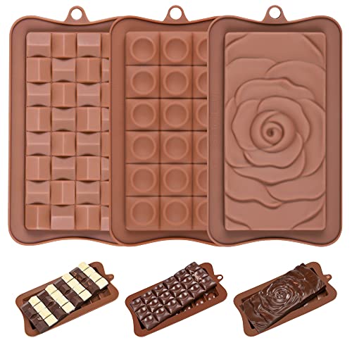 Chocolate Molds Silicone Chocoalte Bar Molds Break Apart Molds in