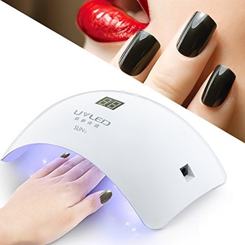 Eleacc Nail Dryer 48W LED UV Curing Lamp with LCD Display Screen for Gel Nail Polish Manicure Nail Art